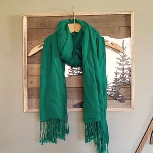 Shamrock Green Fringe Scarf